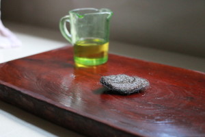 oil and chopping board
